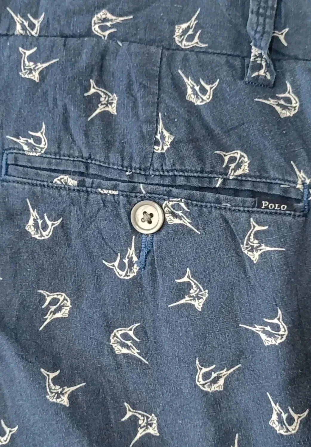 Short Polo Ralph Lauren azul Tamanho 32 ajuste clássico 9" Linho Algodão – photo 6